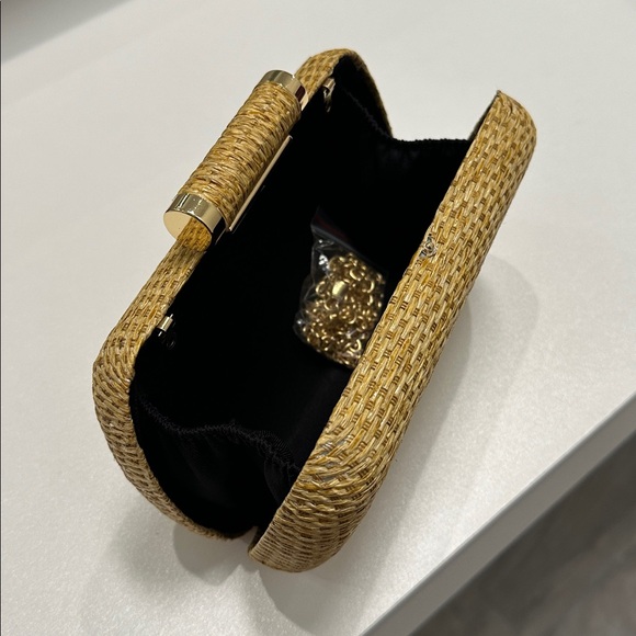 Wicker Straw Tan Clutch Bag - Picture 5 of 6